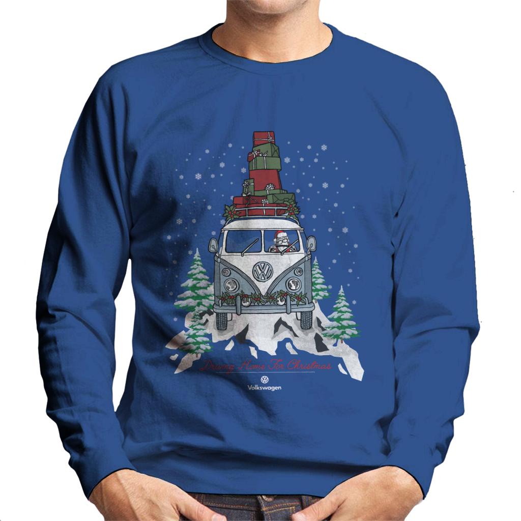 Volkswagen Driving Home Christmas Camper Men's Sweatshirt-ALL + EVERY