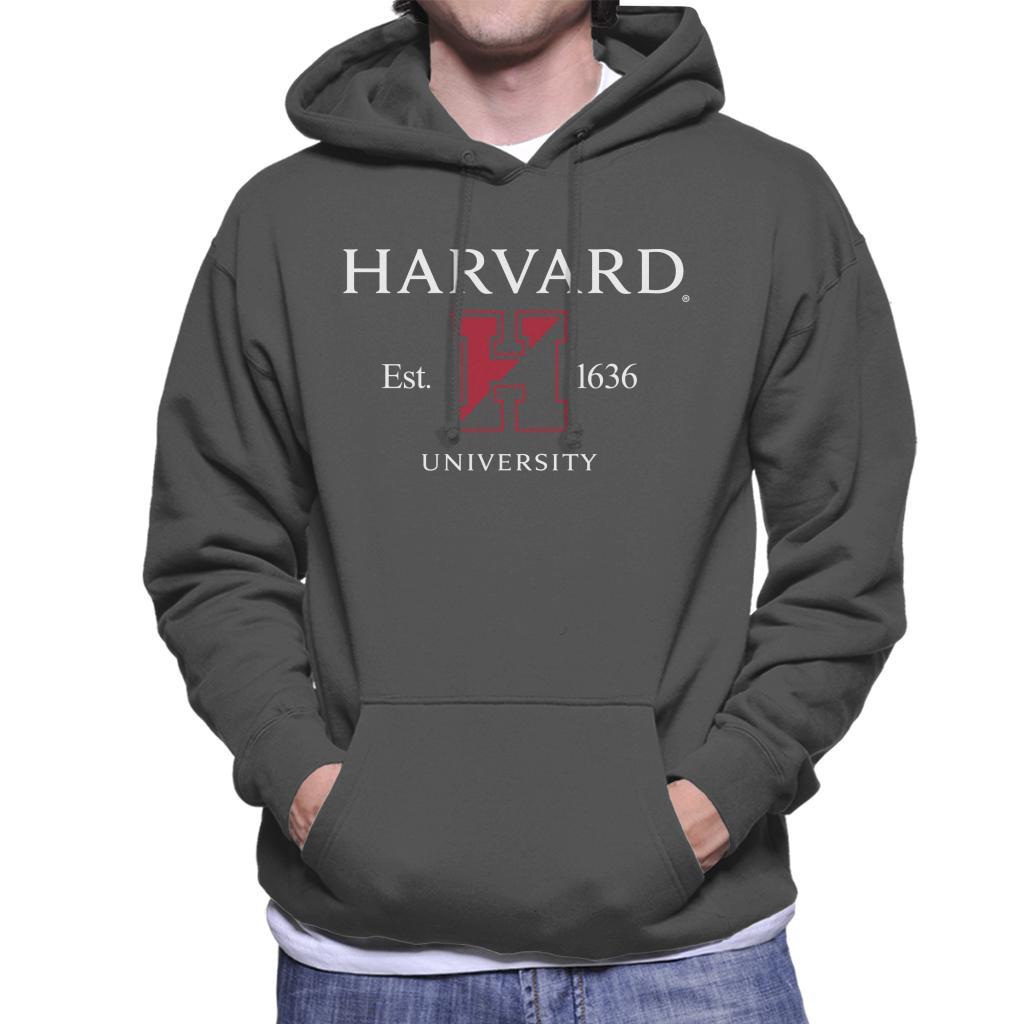 Harvard University Est 1636 Two Tone Logo Men's Hooded Sweatshirt-ALL + EVERY