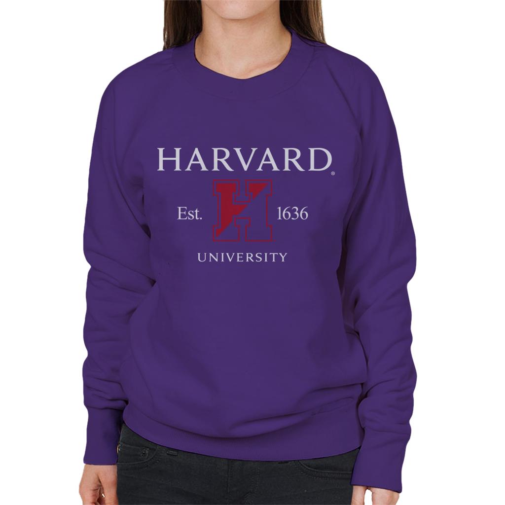 Harvard University Est 1636 Two Tone Logo Women's Sweatshirt-ALL + EVERY