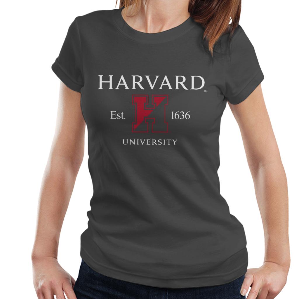 Harvard University Est 1636 Two Tone Logo Women's T-Shirt-ALL + EVERY