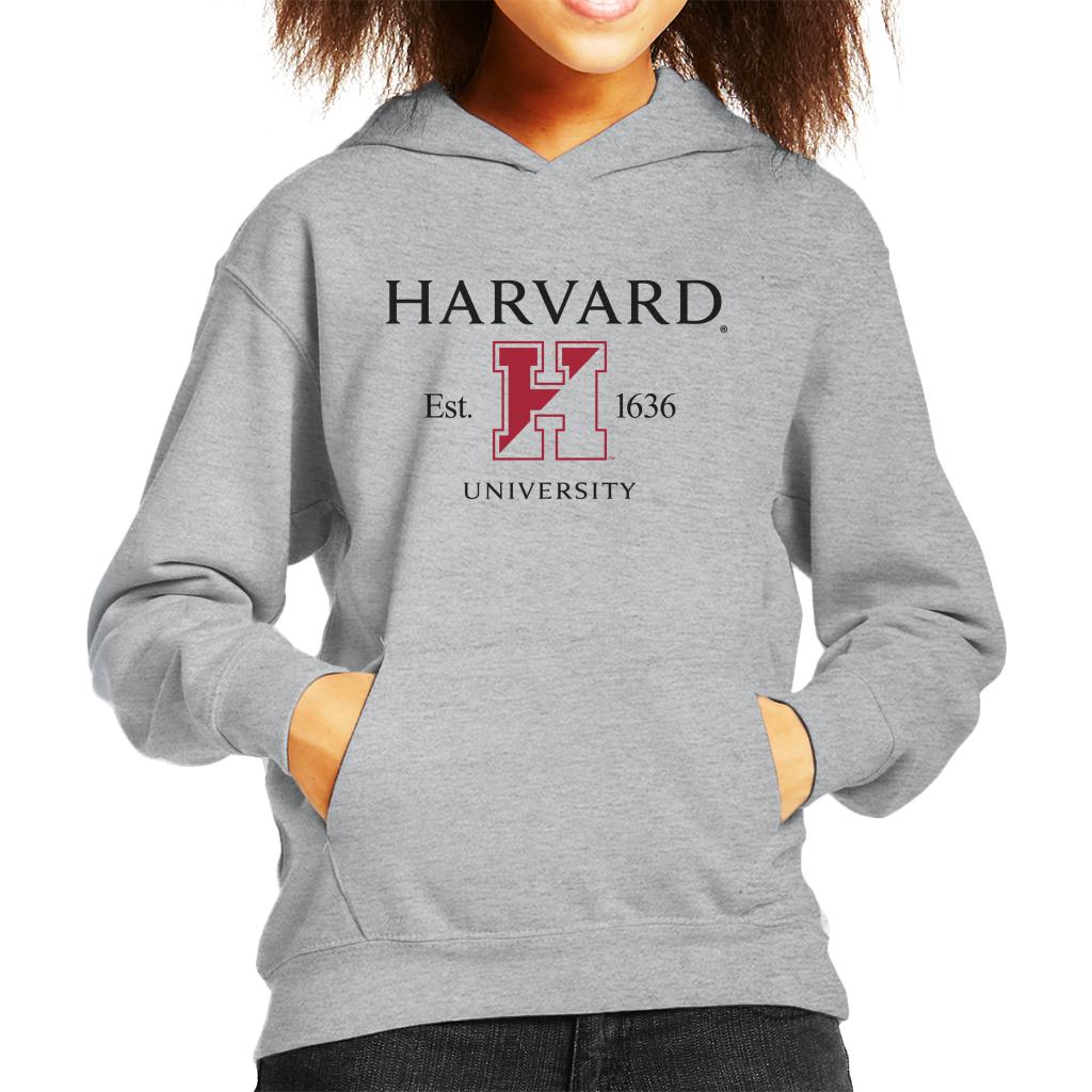 Harvard University Two Tone Logo Est 1636 Kid's Hooded Sweatshirt-ALL + EVERY