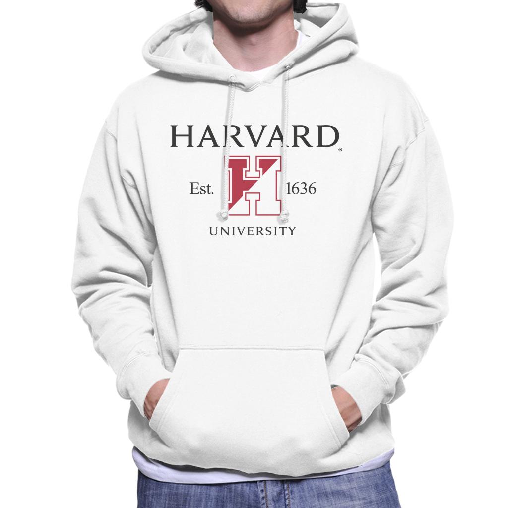 Harvard University Two Tone Logo Est 1636 Men's Hooded Sweatshirt-ALL + EVERY