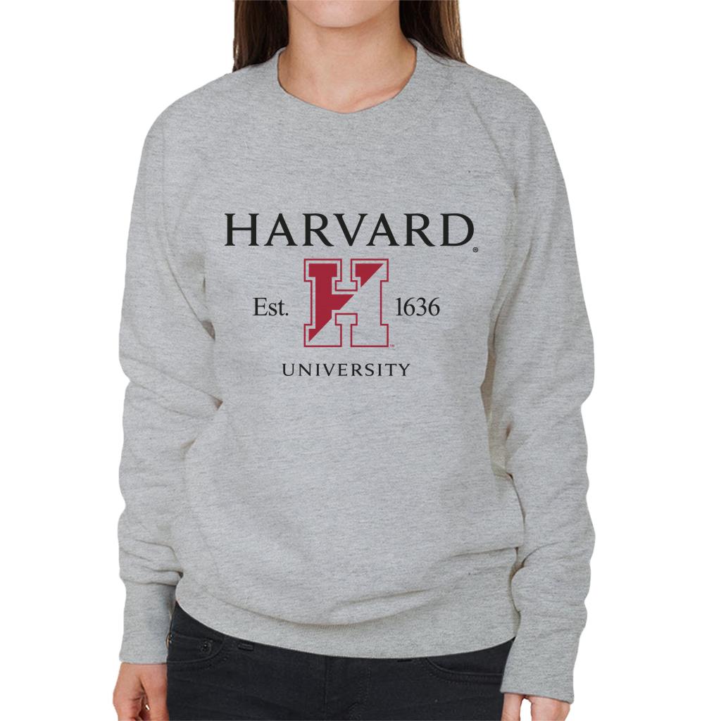 Harvard University Two Tone Logo Est 1636 Women's Sweatshirt-ALL + EVERY