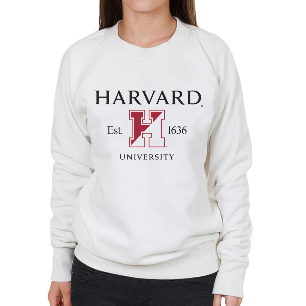 Harvard University Two Tone Logo Est 1636 Women's Sweatshirt-ALL + EVERY