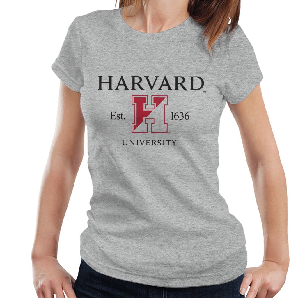 Harvard University Two Tone Logo Est 1636 Women's T-Shirt-ALL + EVERY