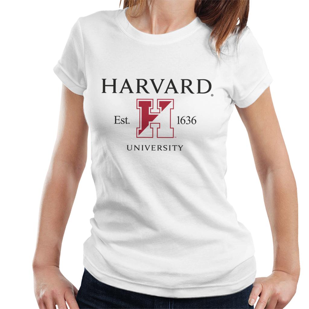 Harvard University Two Tone Logo Est 1636 Women's T-Shirt-ALL + EVERY