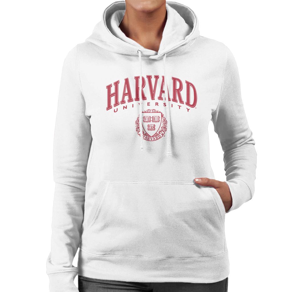 Harvard University Classic Red Shield Women's Hooded Sweatshirt-ALL + EVERY