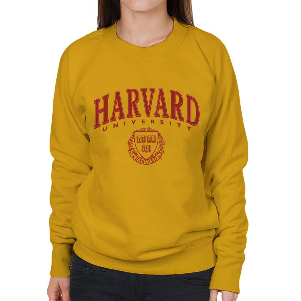 Harvard University Classic Red Shield Women's Sweatshirt-ALL + EVERY