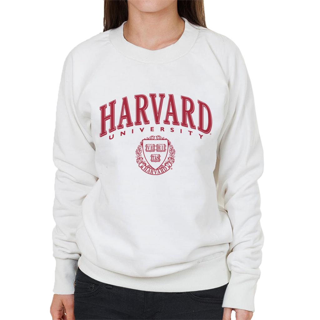 Harvard University Classic Red Shield Women's Sweatshirt-ALL + EVERY