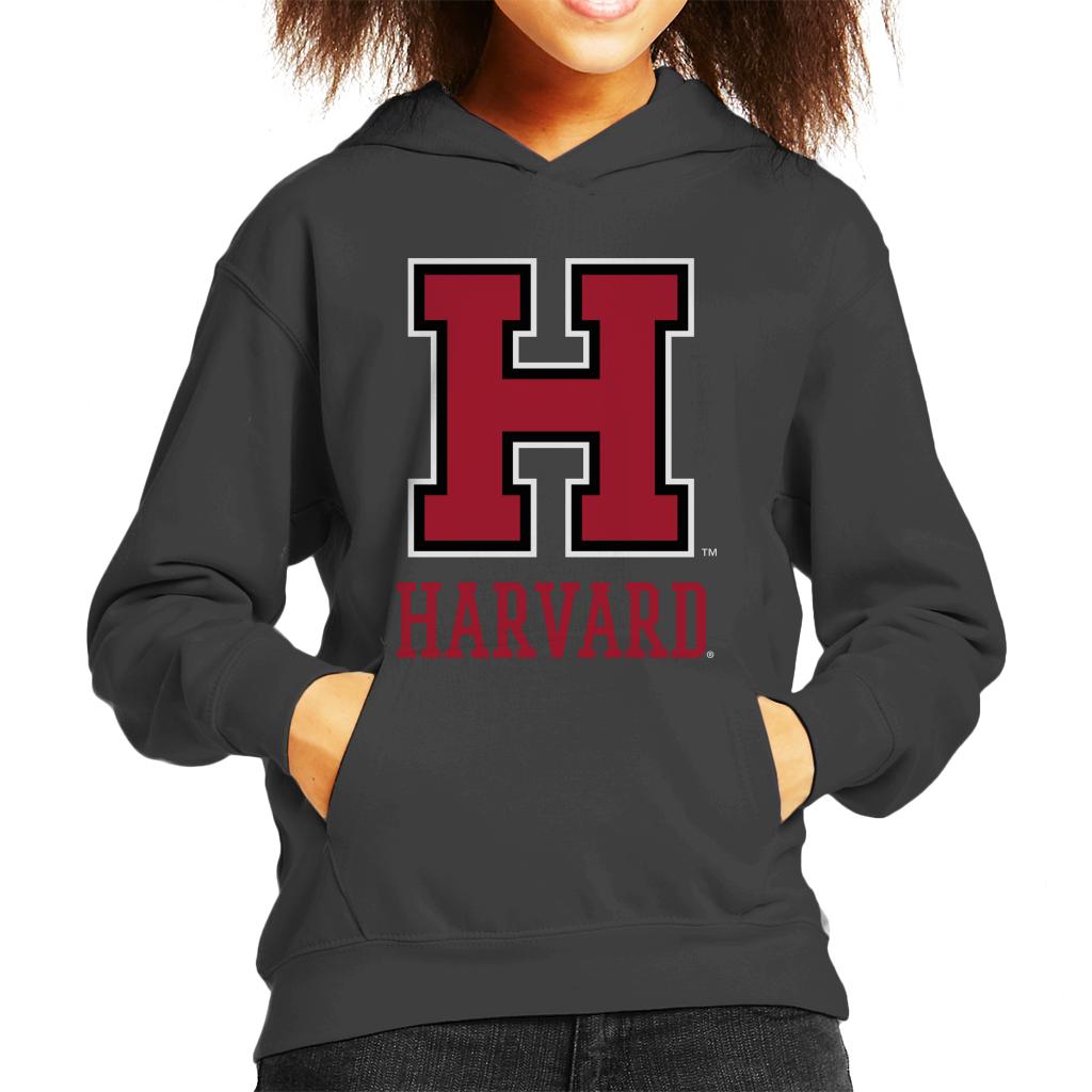 Harvard University Red H Varsity Logo Kid's Hooded Sweatshirt-ALL + EVERY