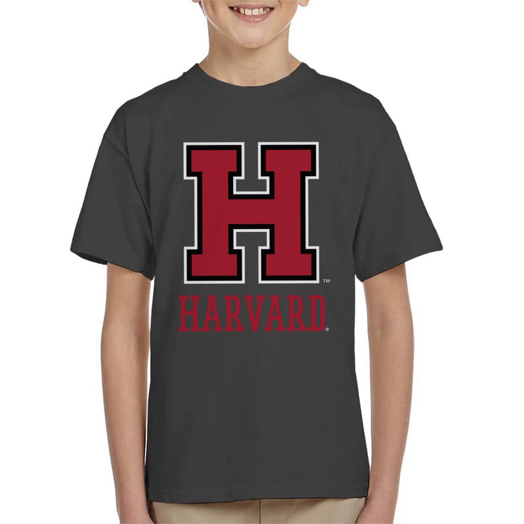 Harvard University Red H Varsity Logo Kid's T-Shirt-ALL + EVERY