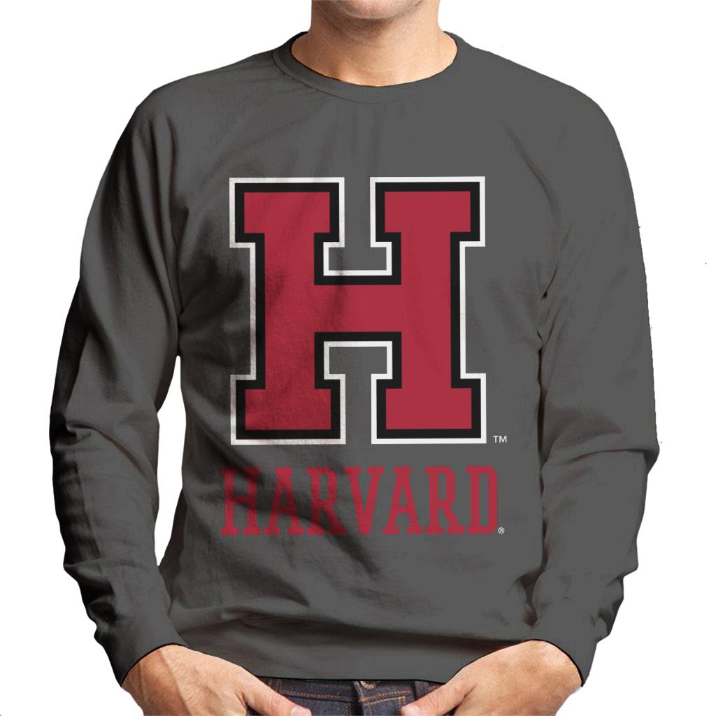 Harvard University Red H Varsity Logo Men's Sweatshirt-ALL + EVERY