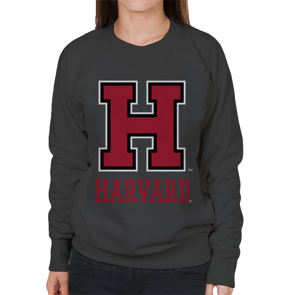 Harvard University Red H Varsity Logo Women's Sweatshirt-ALL + EVERY