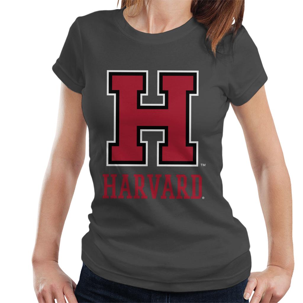 Harvard University Red H Varsity Logo Women's T-Shirt-ALL + EVERY