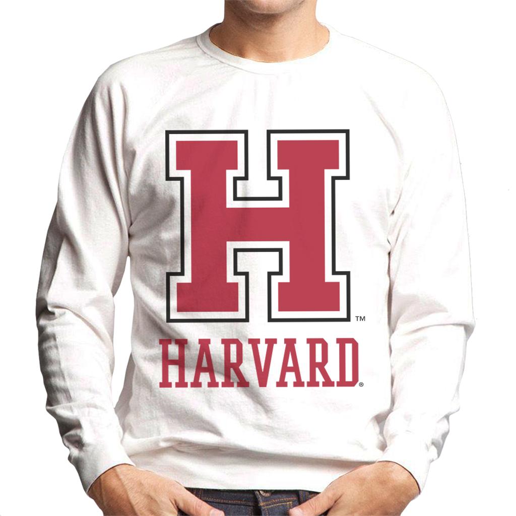 Harvard University Varsity Red H Logo Men's Sweatshirt-ALL + EVERY