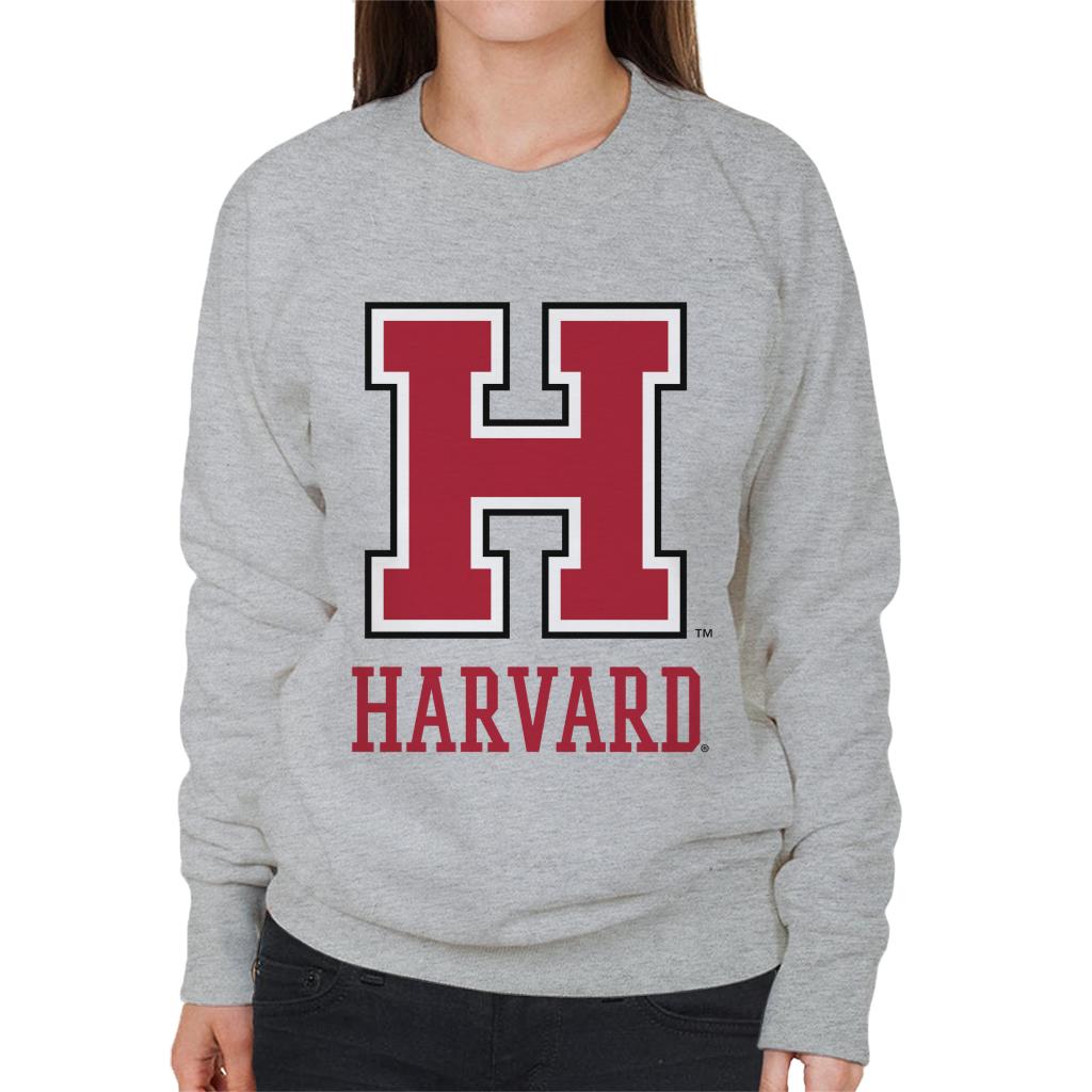 Harvard University Varsity Red H Logo Women's Sweatshirt-ALL + EVERY