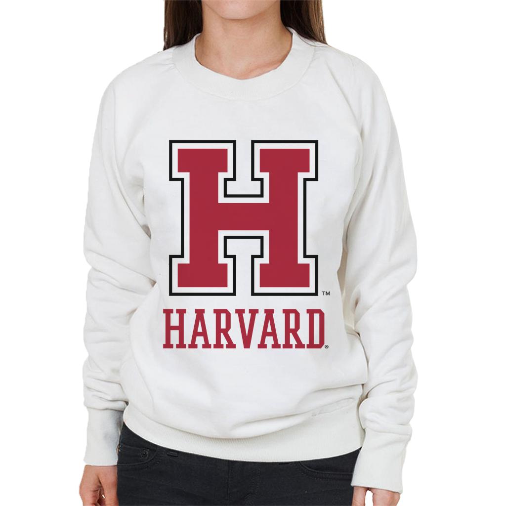 Harvard University Varsity Red H Logo Women's Sweatshirt-ALL + EVERY