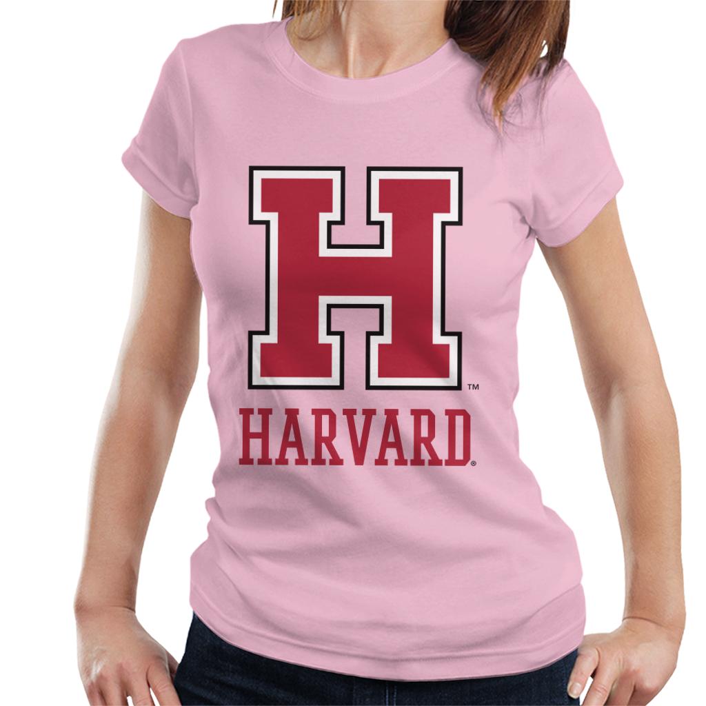 Harvard University Varsity Red H Logo Women's T-Shirt-ALL + EVERY