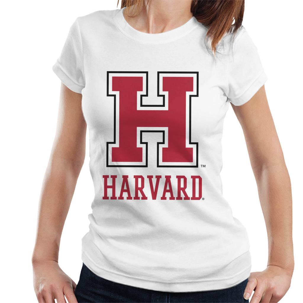 Harvard University Varsity Red H Logo Women's T-Shirt-ALL + EVERY