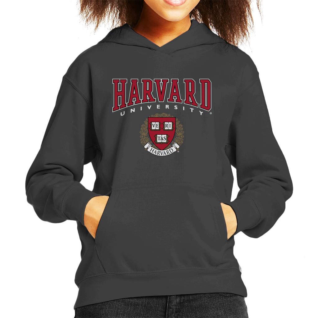 Harvard University Red Veritas Crest Kid's Hooded Sweatshirt-ALL + EVERY