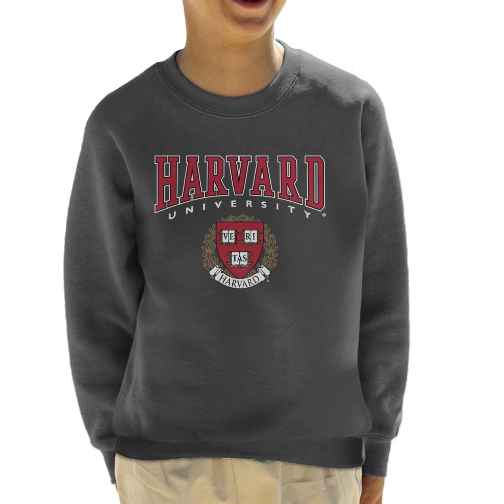 Harvard University Red Veritas Crest Kid's Sweatshirt-ALL + EVERY