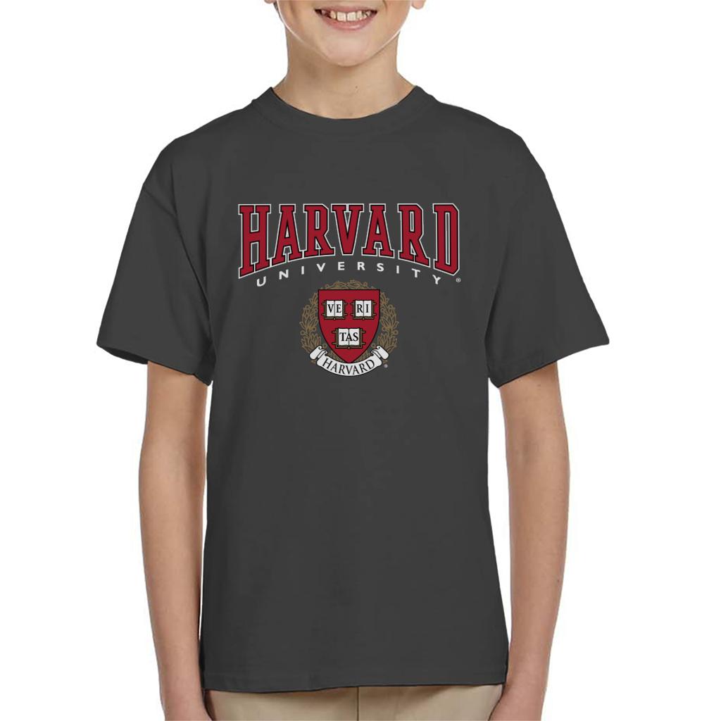 Harvard University Red Veritas Crest Kid's T-Shirt-ALL + EVERY