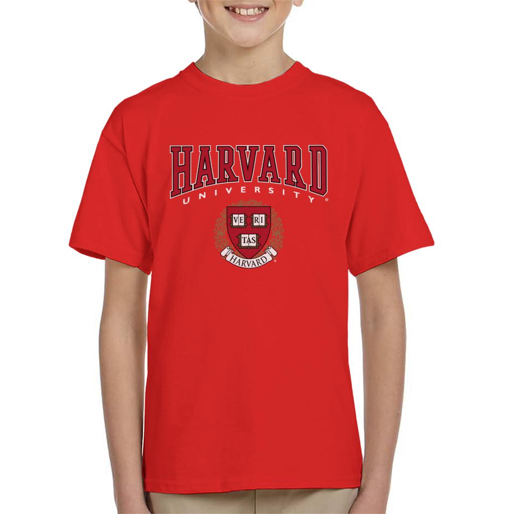 Harvard University Red Veritas Crest Kid's T-Shirt-ALL + EVERY