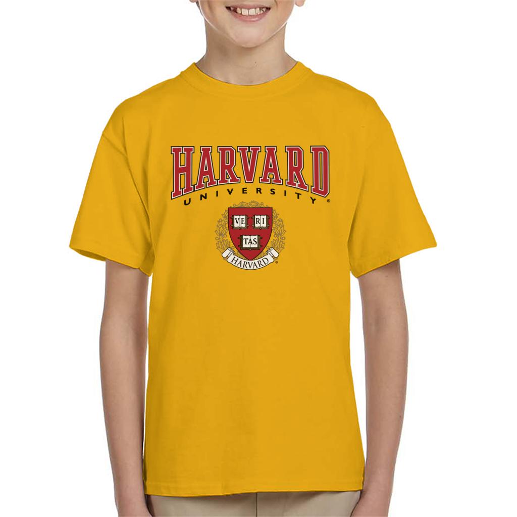 Harvard University Veritas Red Crest Kid's T-Shirt-ALL + EVERY