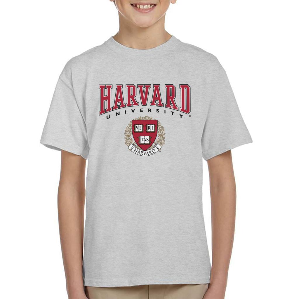 Harvard University Veritas Red Crest Kid's T-Shirt-ALL + EVERY