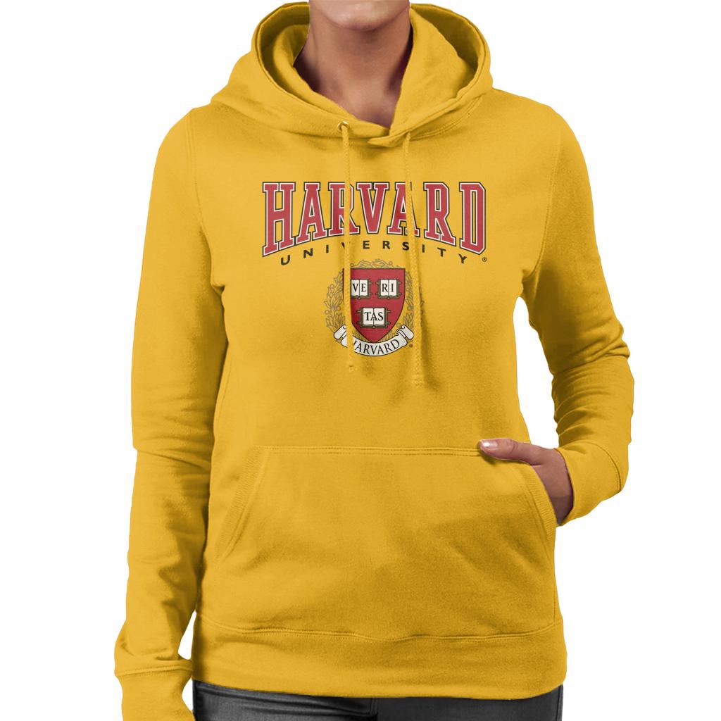 Harvard University Veritas Red Crest Women's Hooded Sweatshirt-ALL + EVERY