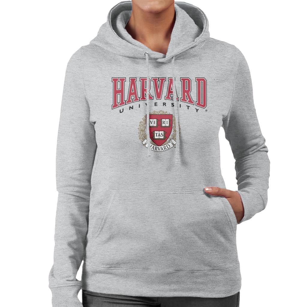 Harvard University Veritas Red Crest Women's Hooded Sweatshirt-ALL + EVERY