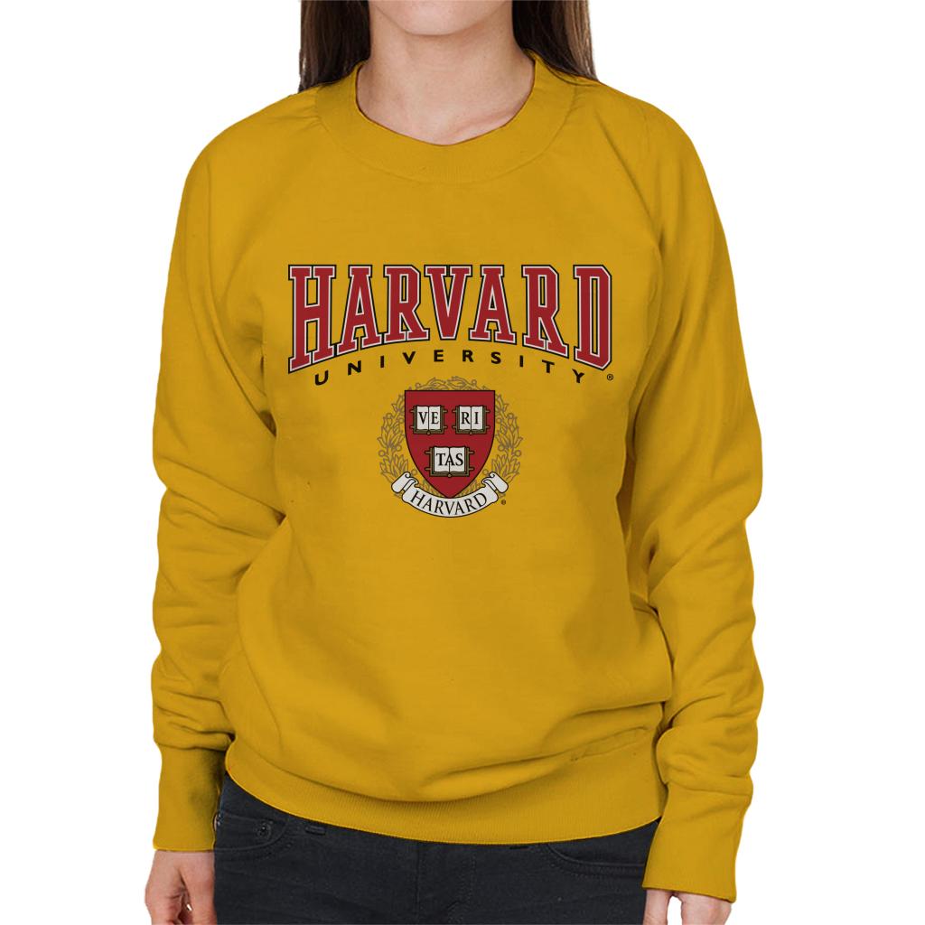 Harvard University Veritas Red Crest Women's Sweatshirt-ALL + EVERY