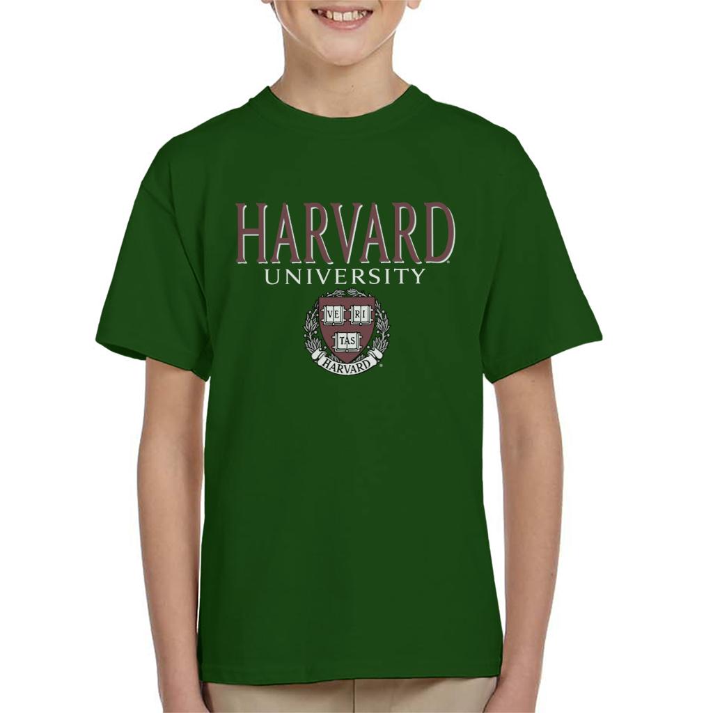 Harvard University Faded Veritas Crest Kid's T-Shirt-ALL + EVERY