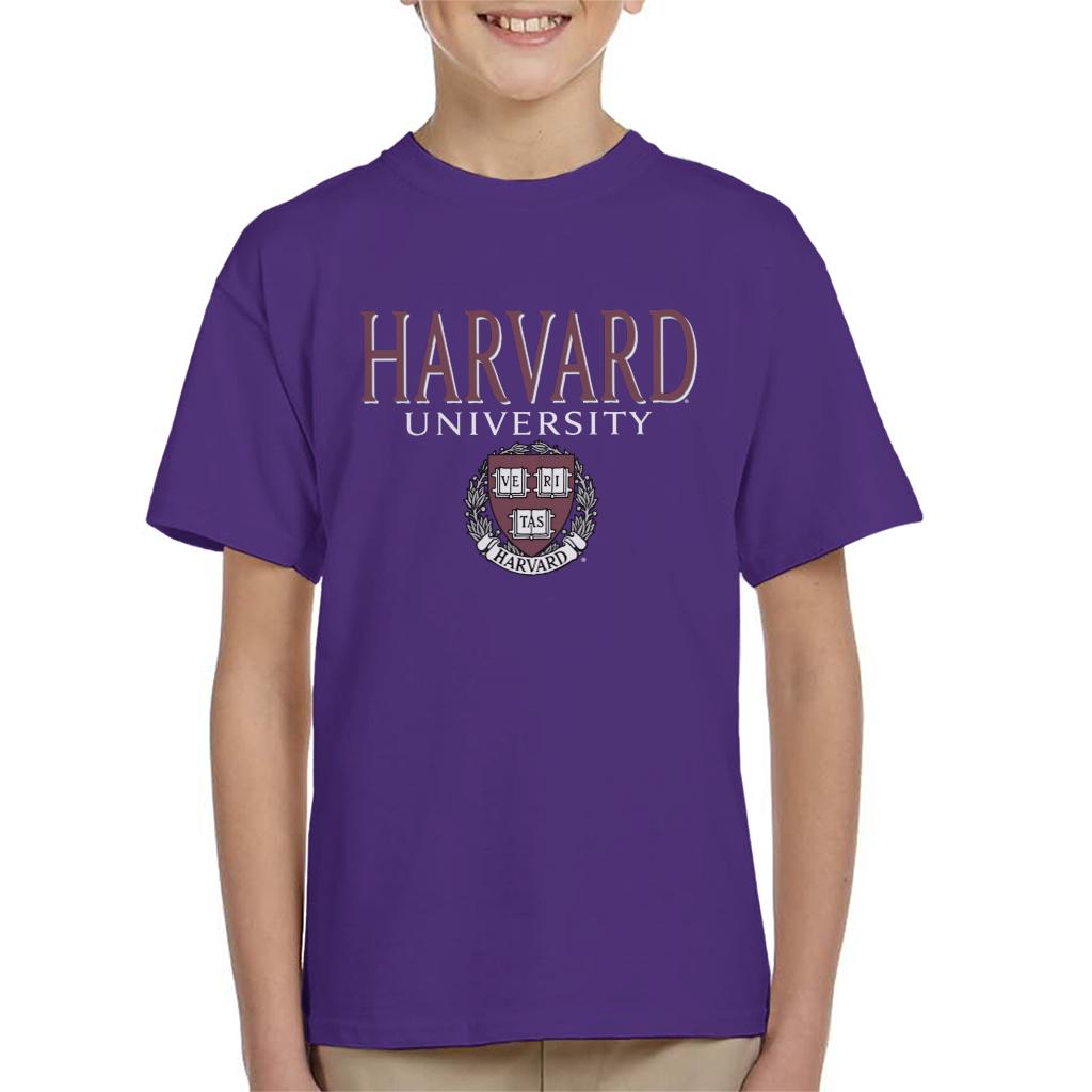 Harvard University Faded Veritas Crest Kid's T-Shirt-ALL + EVERY