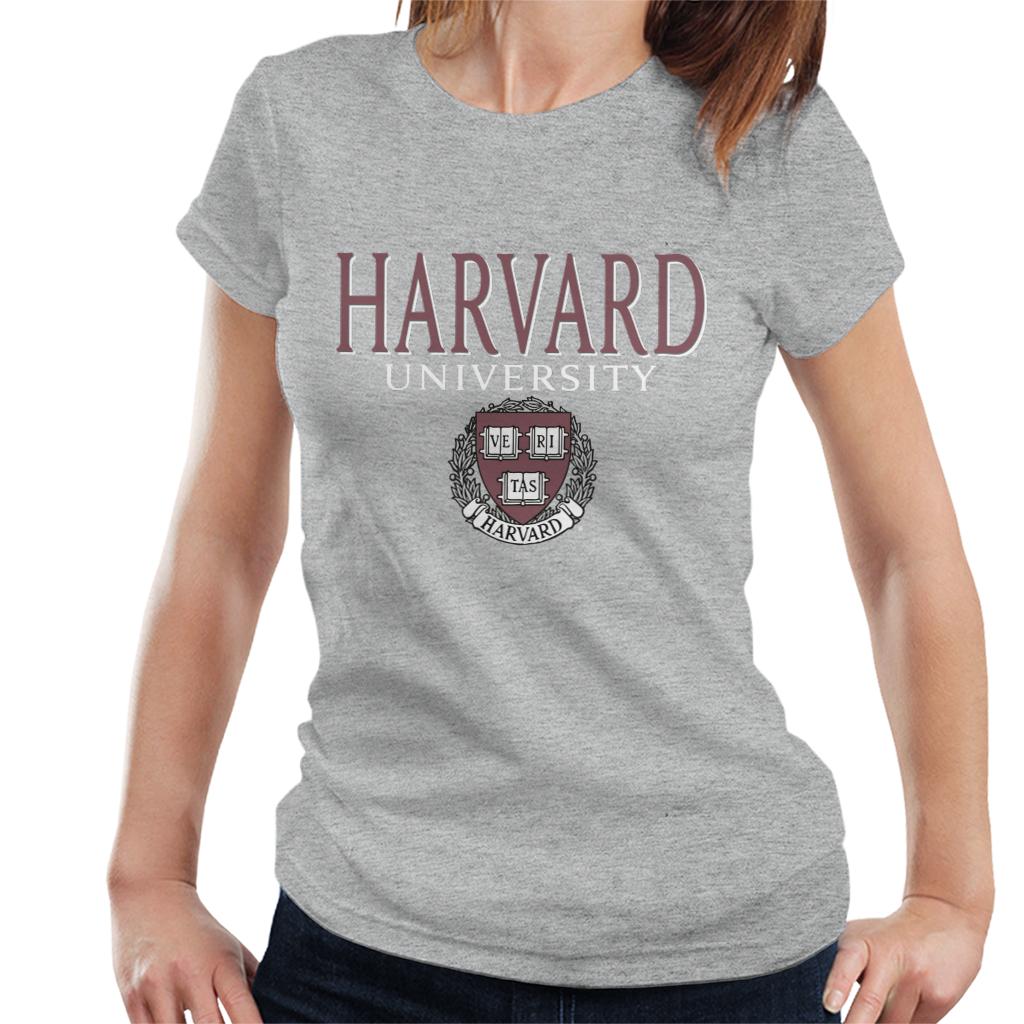 Harvard University Faded Veritas Crest Women's T-Shirt-ALL + EVERY