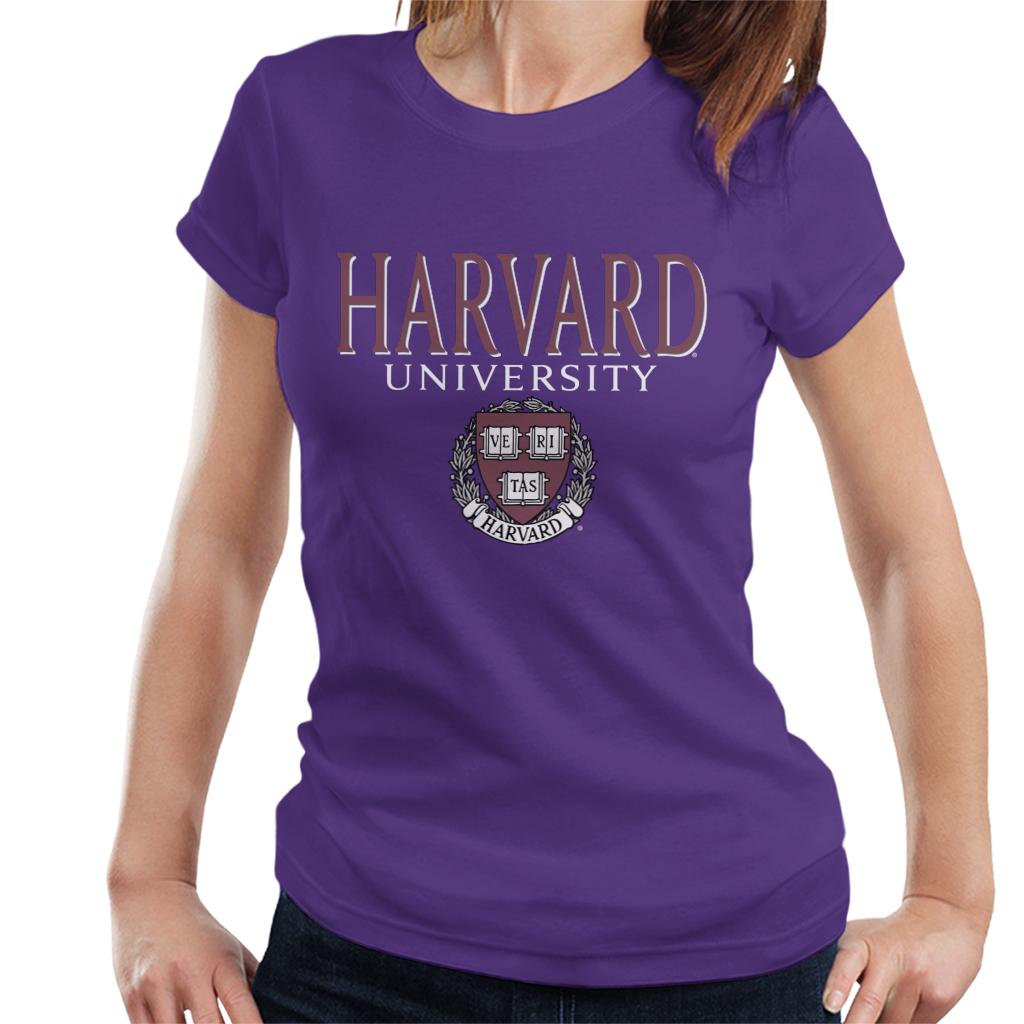 Harvard University Faded Veritas Crest Women's T-Shirt-ALL + EVERY