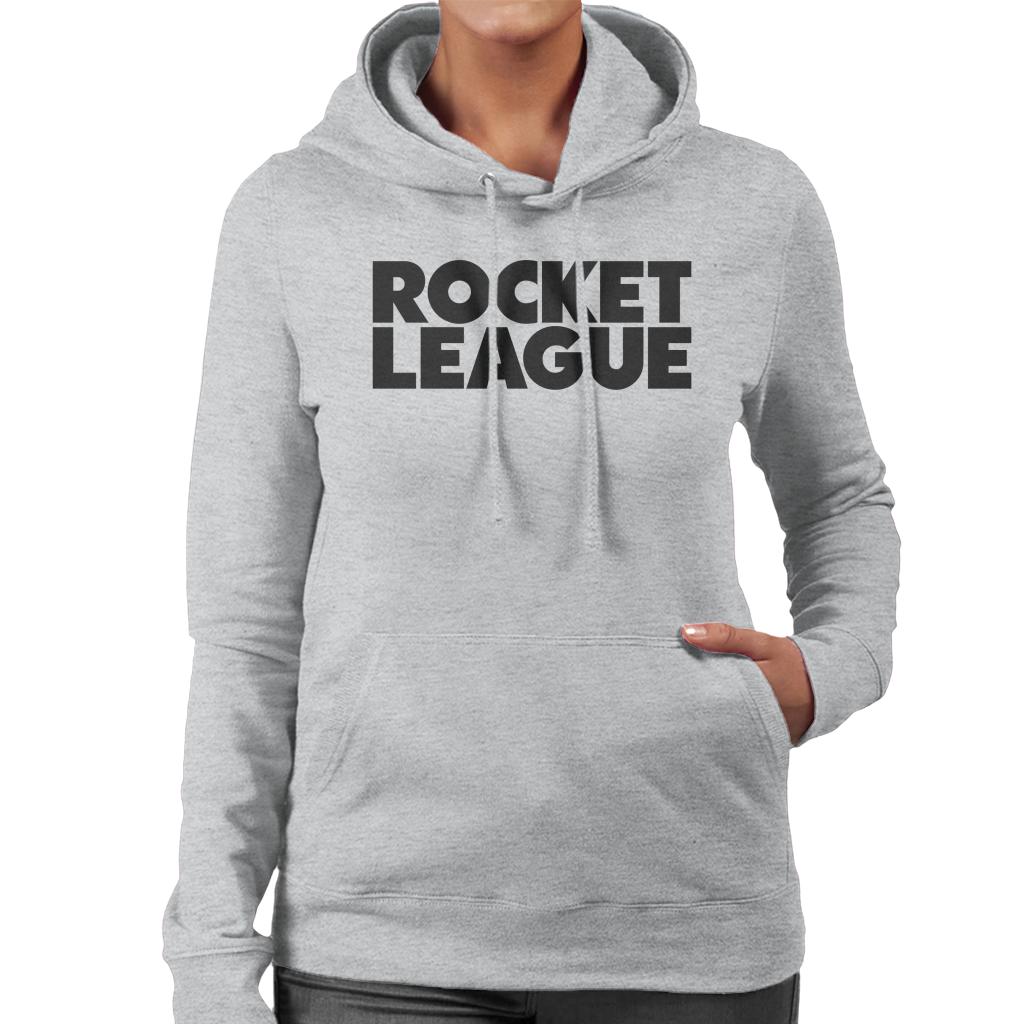 Rocket League Black Classic Logo Women's Hooded Sweatshirt-ALL + EVERY