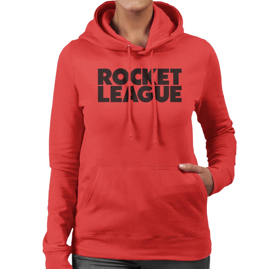 Rocket League Black Classic Logo Women's Hooded Sweatshirt-ALL + EVERY