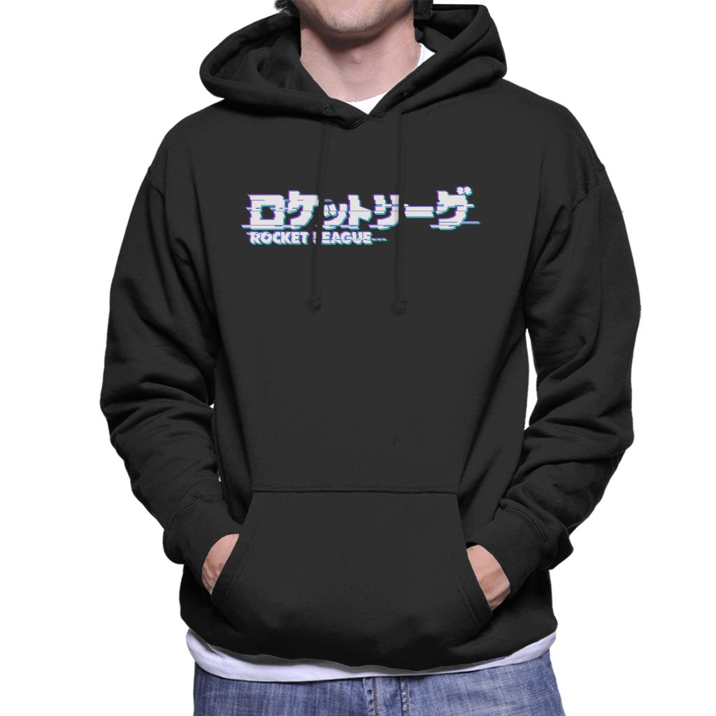 Rocket League Light Tokyo Glitch Logo Men's Hooded Sweatshirt-ALL + EVERY