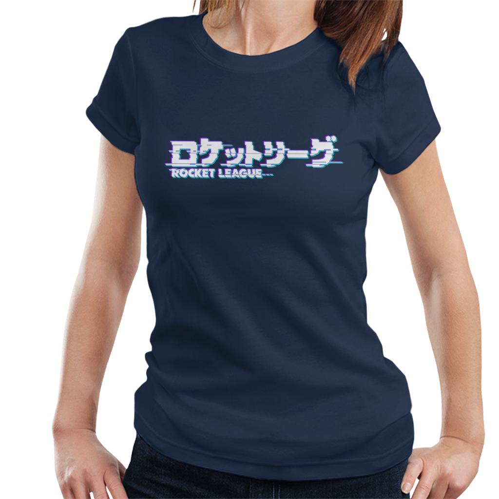 Rocket League Light Tokyo Glitch Logo Women's T-Shirt-ALL + EVERY