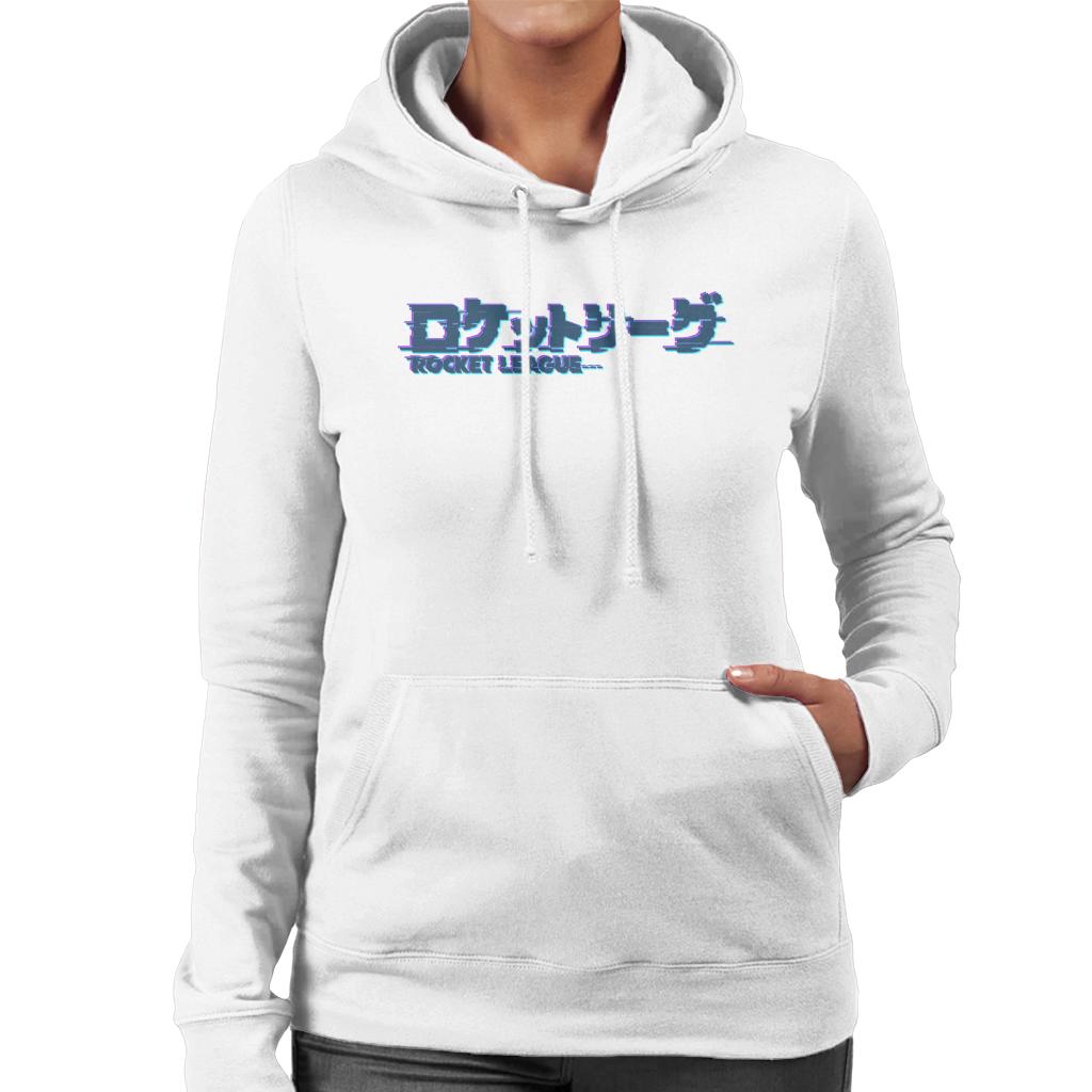 Rocket League Dark Tokyo Logo Glitch Women's Hooded Sweatshirt-ALL + EVERY