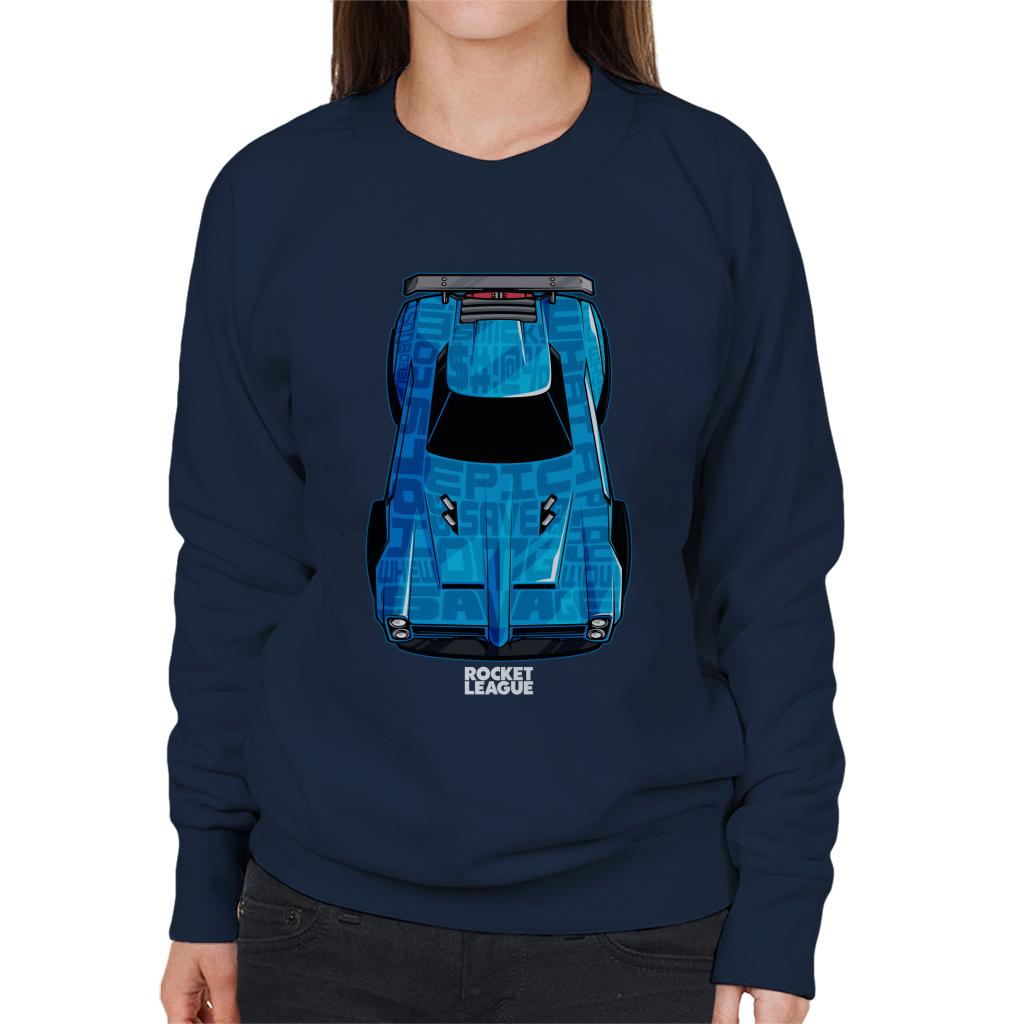 Rocket League Blue Dominus Women's Sweatshirt-ALL + EVERY