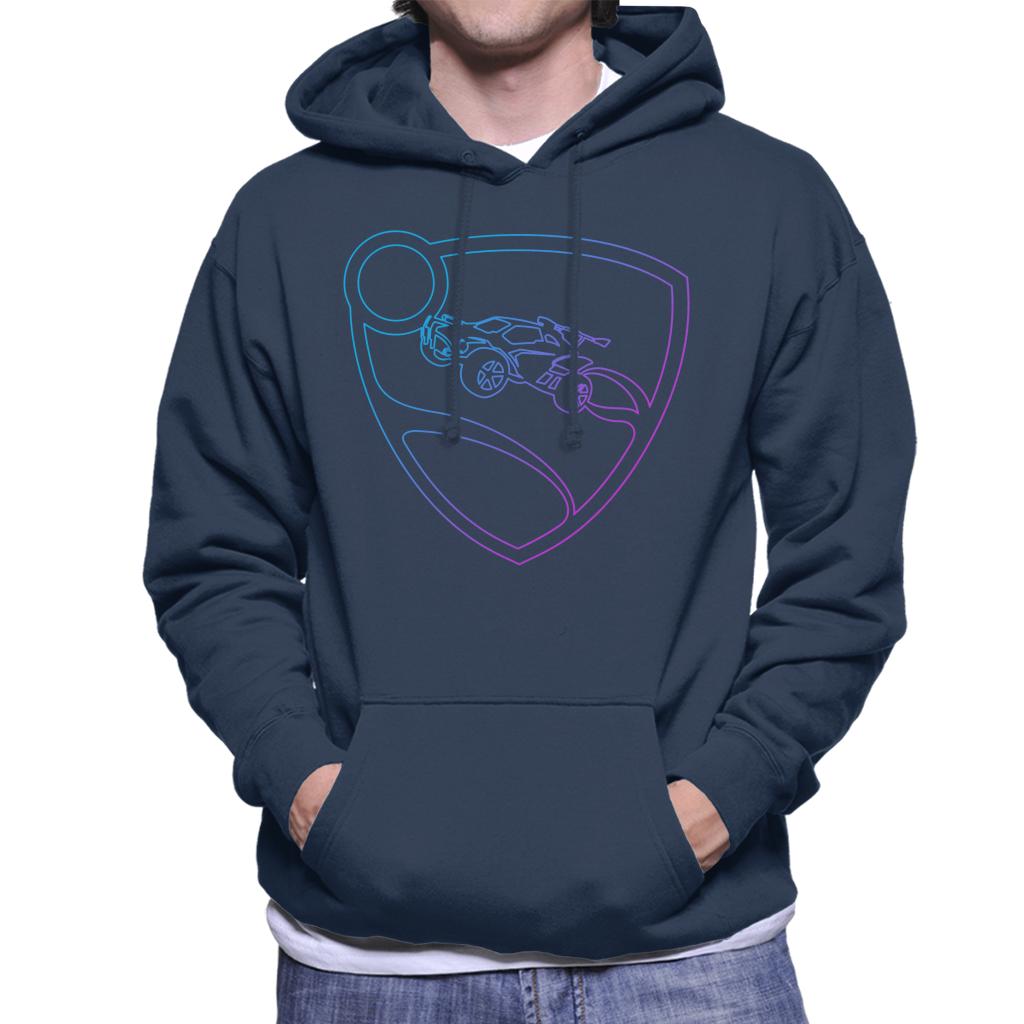 Rocket League Glowing Shield Logo Men's Hooded Sweatshirt-ALL + EVERY