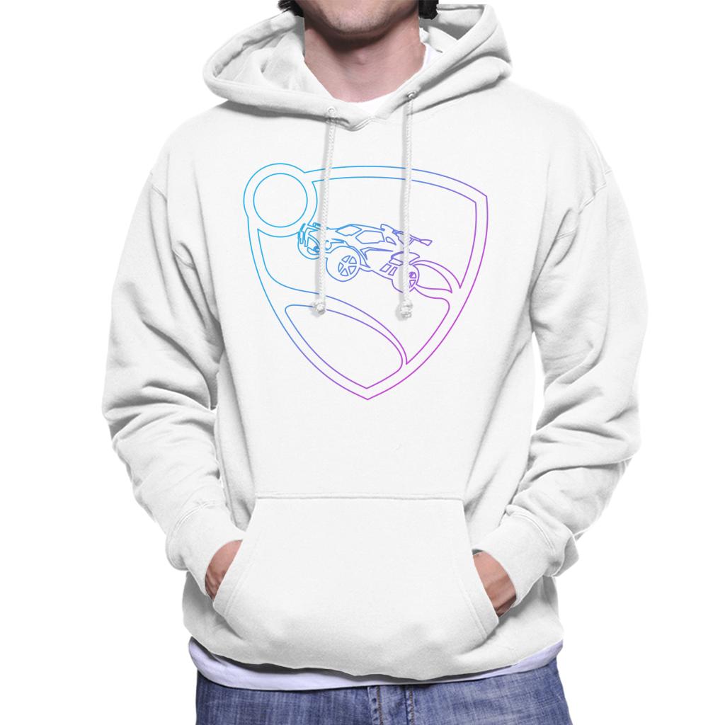 Rocket League Glowing Shield Logo Men's Hooded Sweatshirt-ALL + EVERY