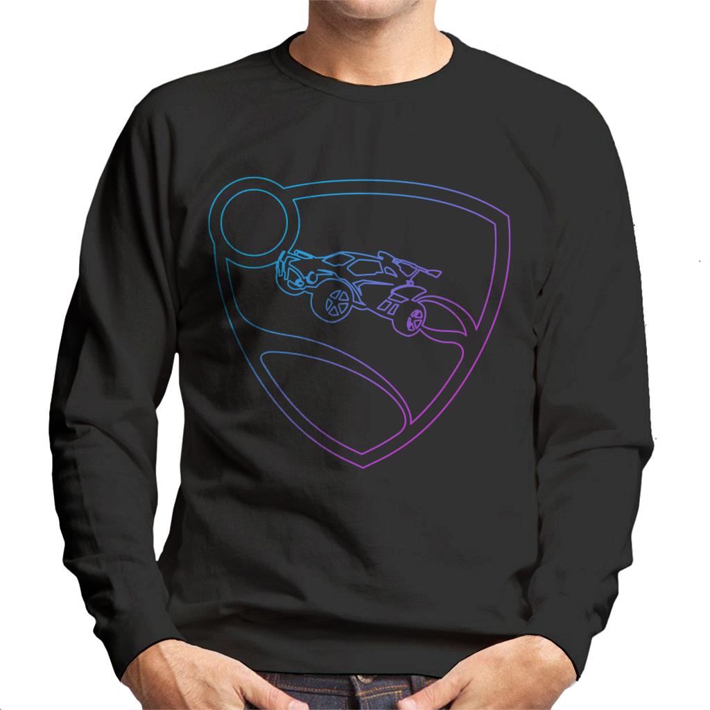 Rocket League Glowing Shield Logo Men's Sweatshirt-ALL + EVERY