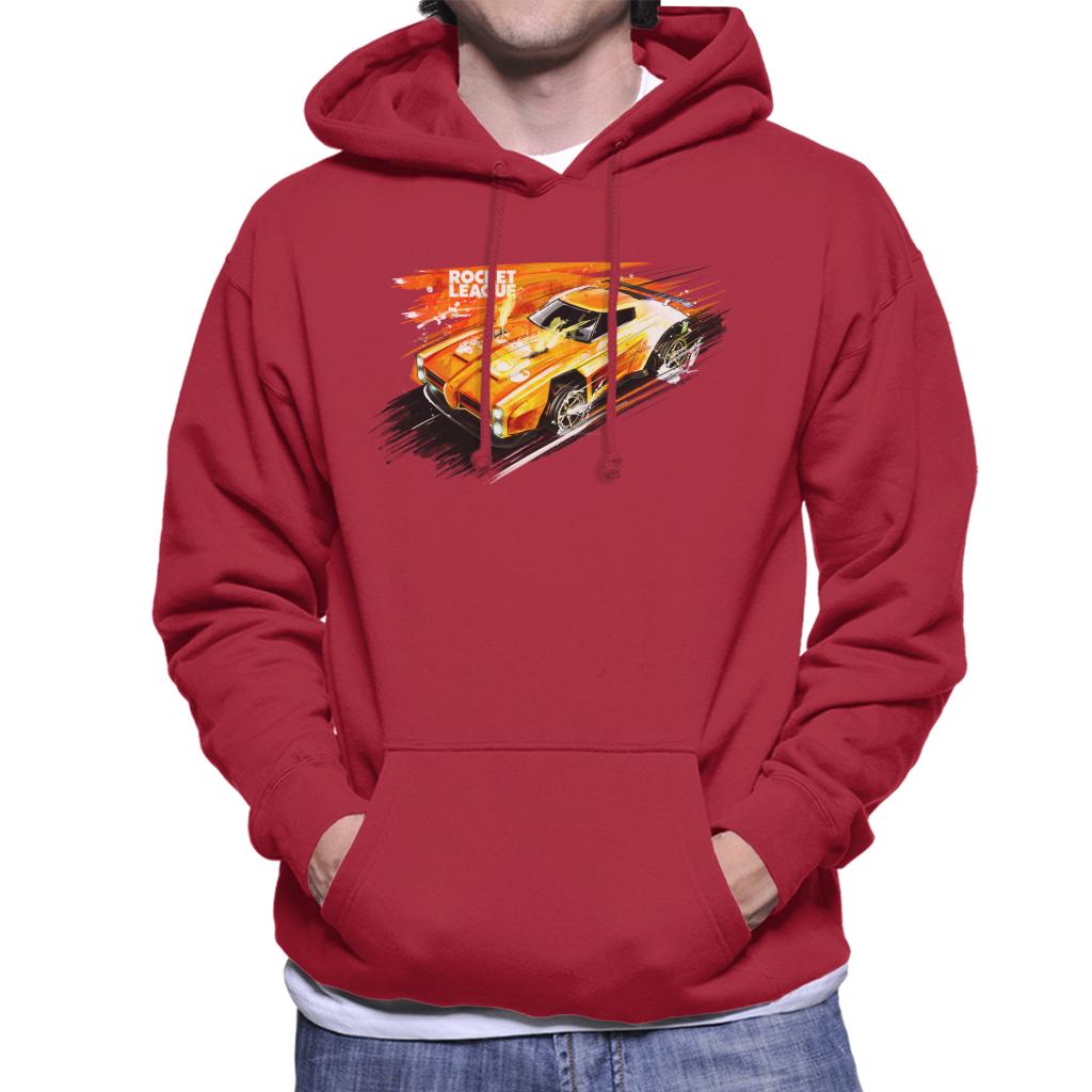 Rocket League Dominus Fire Men's Hooded Sweatshirt-ALL + EVERY