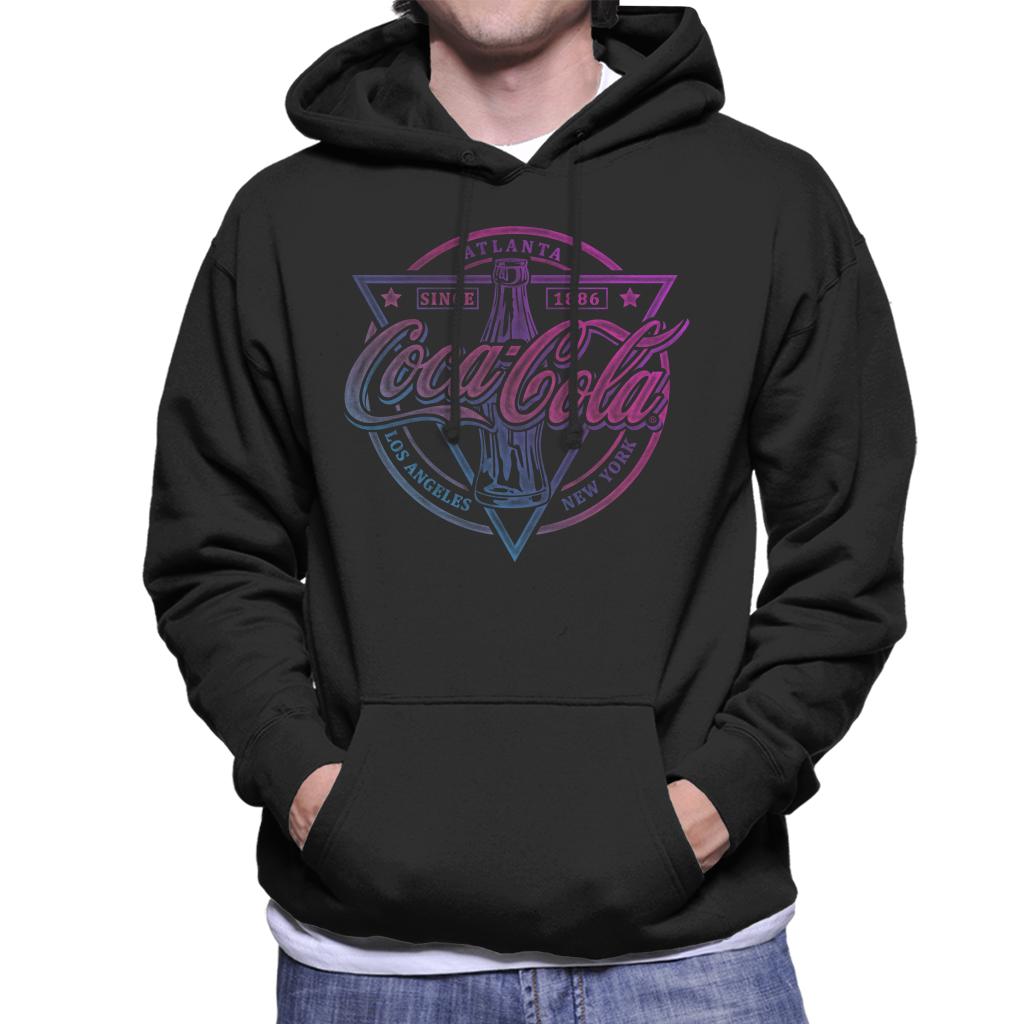 Coca Cola Atlanta Since 1886 LA And New York Men's Hooded Sweatshirt-ALL + EVERY