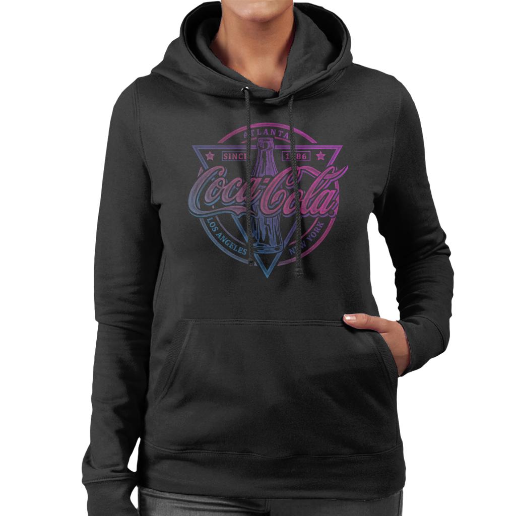 Coca Cola Atlanta Since 1886 LA And New York Women's Hooded Sweatshirt-ALL + EVERY