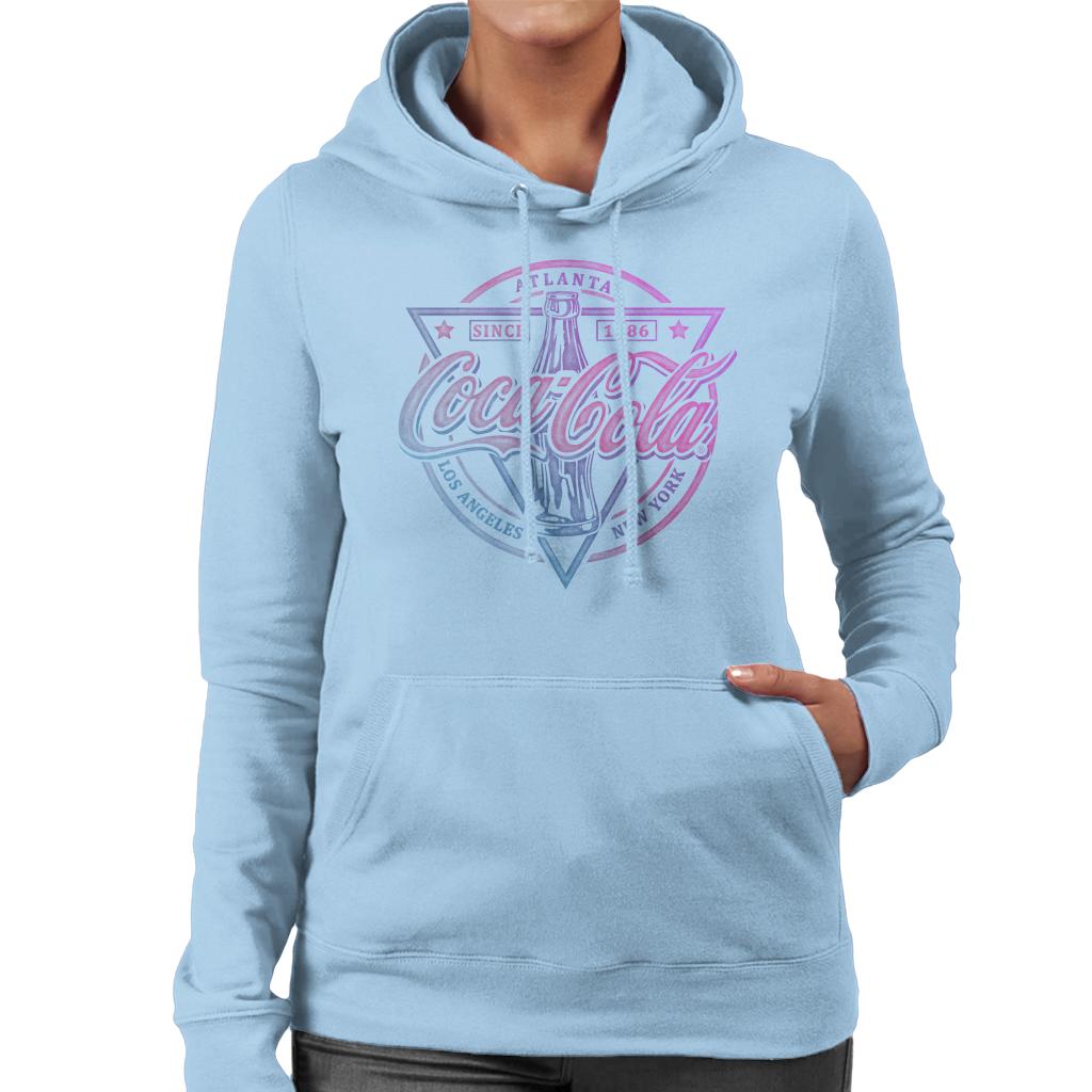 Coca Cola Atlanta Since 1886 LA And New York Women's Hooded Sweatshirt-ALL + EVERY