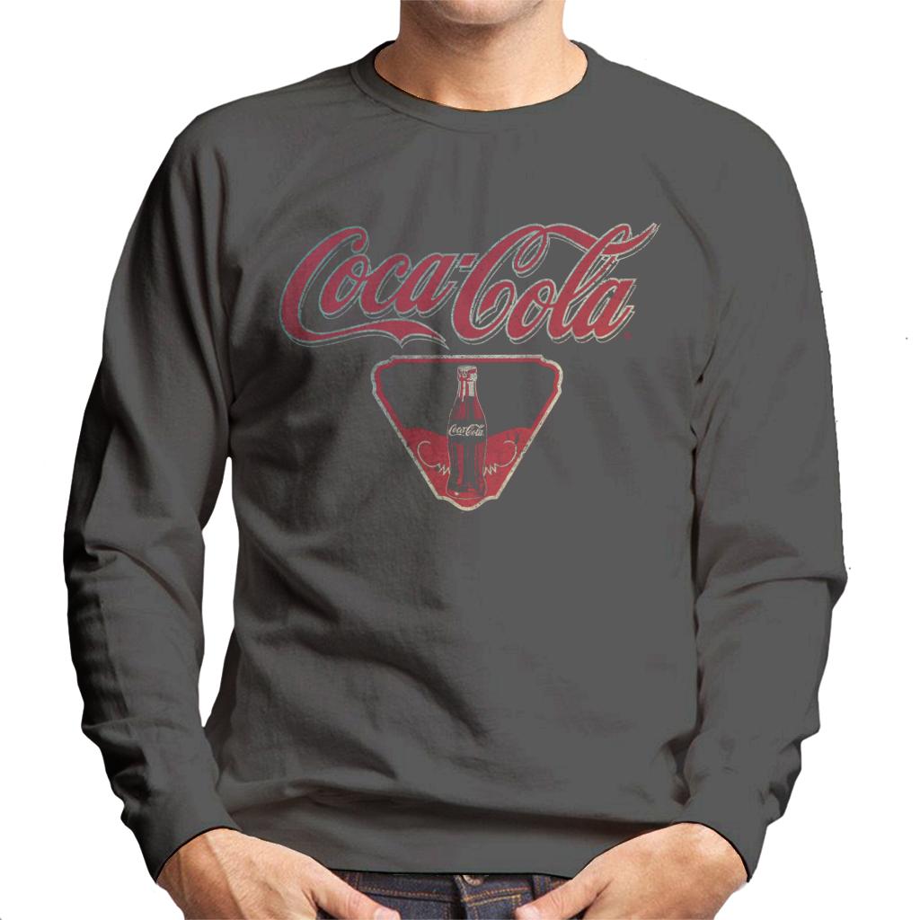 Coca Cola Vintage Bottle Logo Men's Sweatshirt-ALL + EVERY